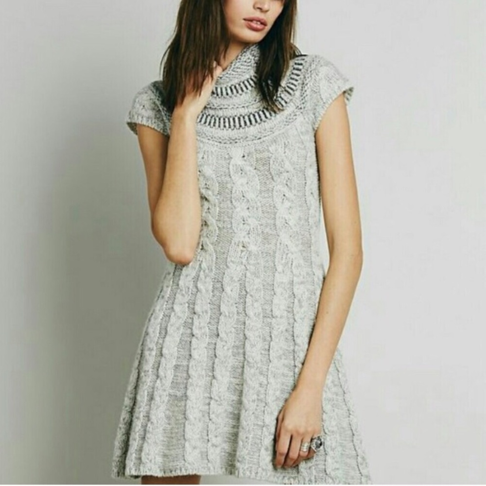 Free People Nordic Nights Sweater Dress (gray)